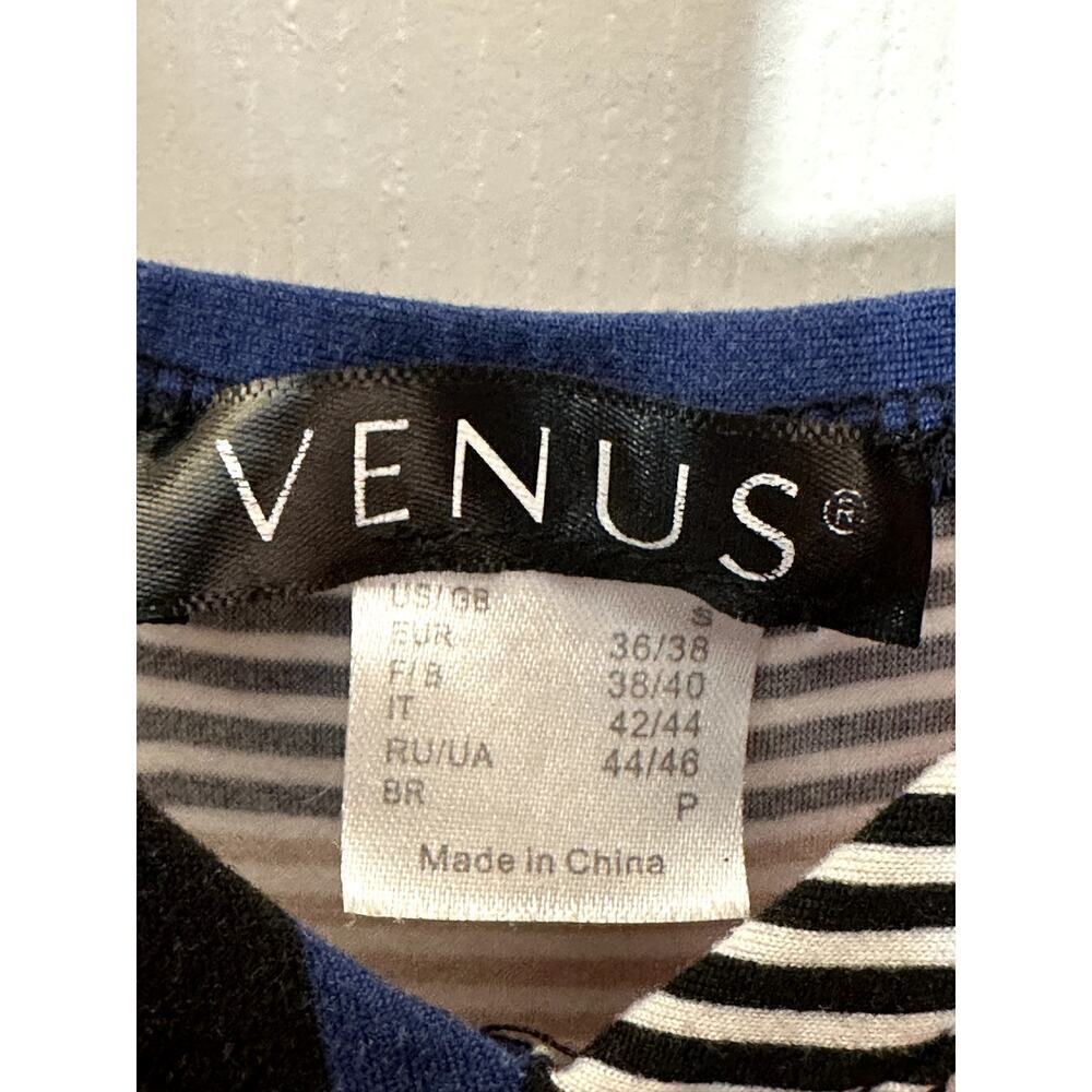 Venus Multicolor Striped Sleeveless Self Tie Waist Sundress Short Dress Size S - Picture 5 of 7